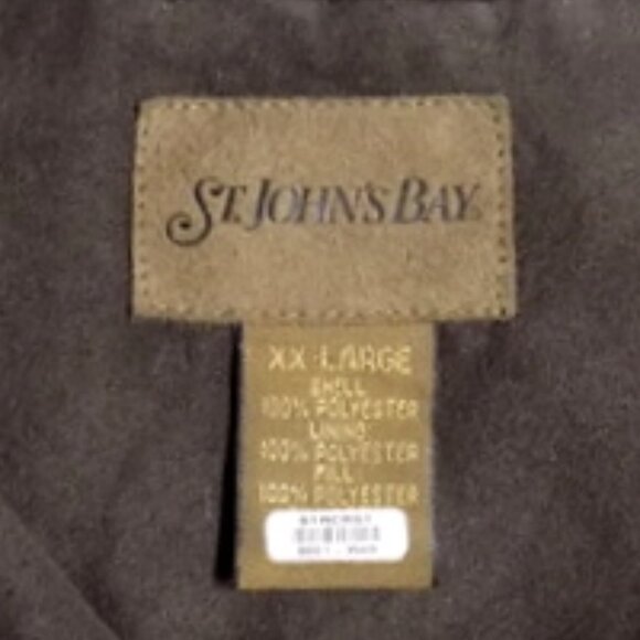St. John's Bay Men’s Faux Suede Brown Button Up Jacket - Size: XX Large - Picture 8 of 10